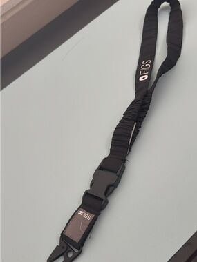FIGS Black Lanyard Strap - Durable Badge & Access Holder